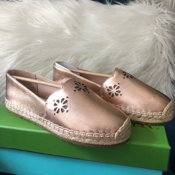 *2x HP* NIB! Kate Spade Gold Slip-On Espadrilles - Picture 14 of 14